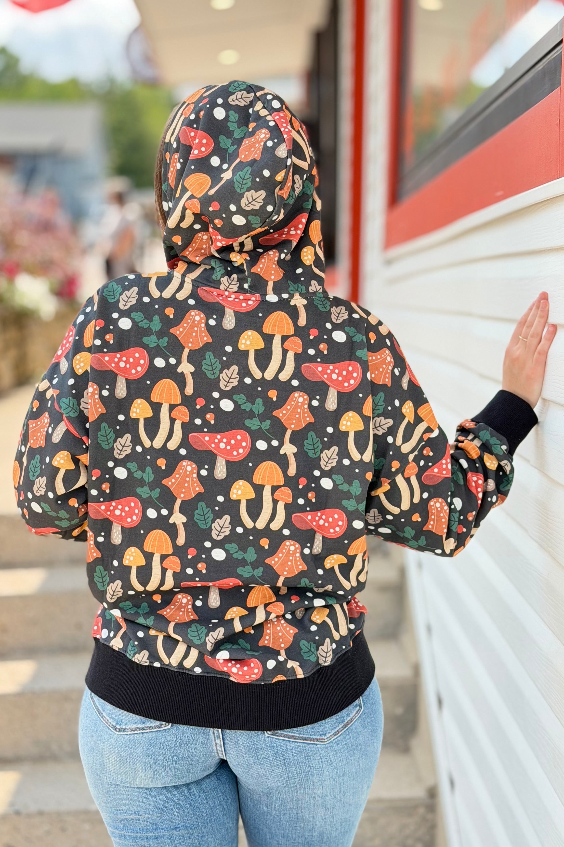 Zip Up Hoodie - Whimsical Mushroom