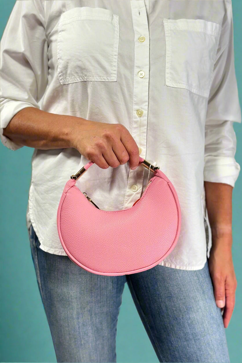 Baghdad Half-Moon Crossbody - Bubblegum