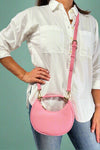 Baghdad Half-Moon Crossbody - Bubblegum