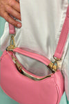 Baghdad Half-Moon Crossbody - Bubblegum