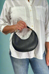 Baghdad Half-Moon Crossbody - Black