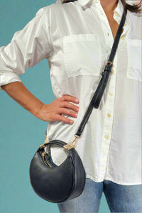 Baghdad Half-Moon Crossbody - Black