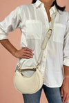Baghdad Half-Moon Crossbody - Off White