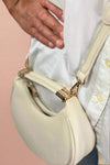 Baghdad Half-Moon Crossbody - Off White