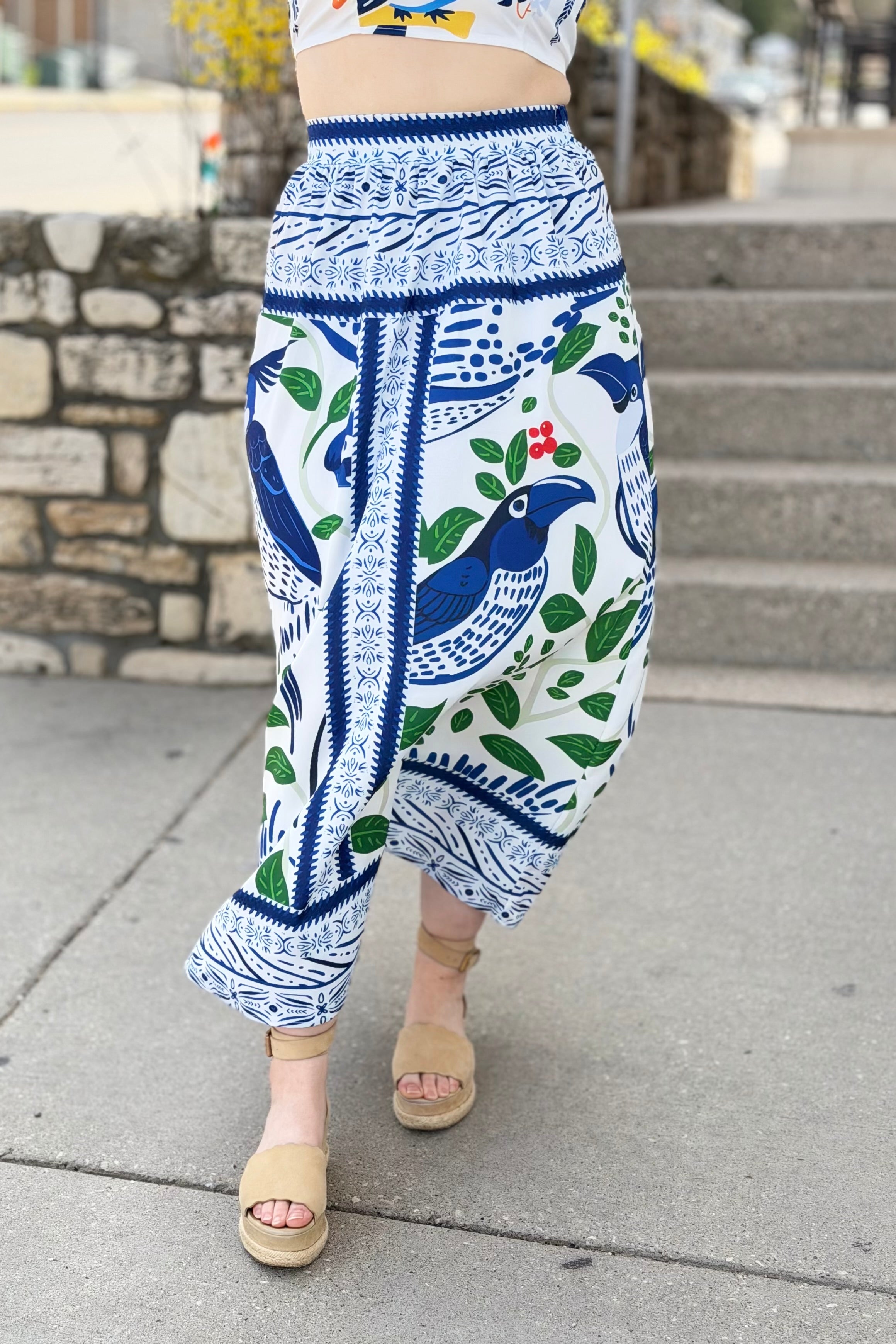 Colorful Boho Floral Skirt