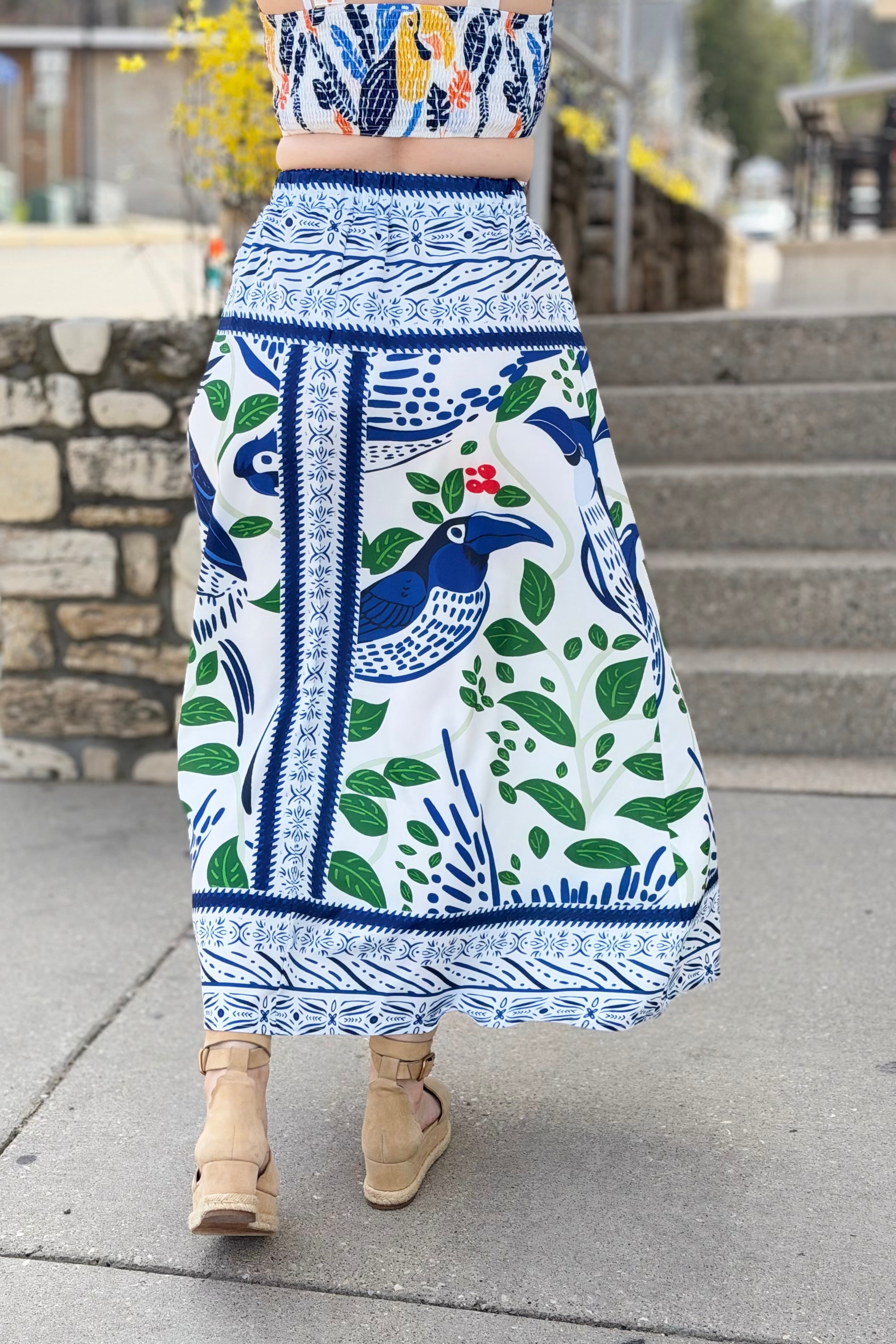 Colorful Boho Floral Skirt