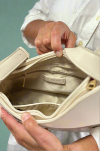 Havana Asymmetrical Shoulder Bag - Bone