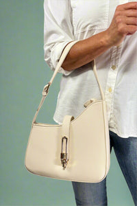 Havana Asymmetrical Shoulder Bag - Bone