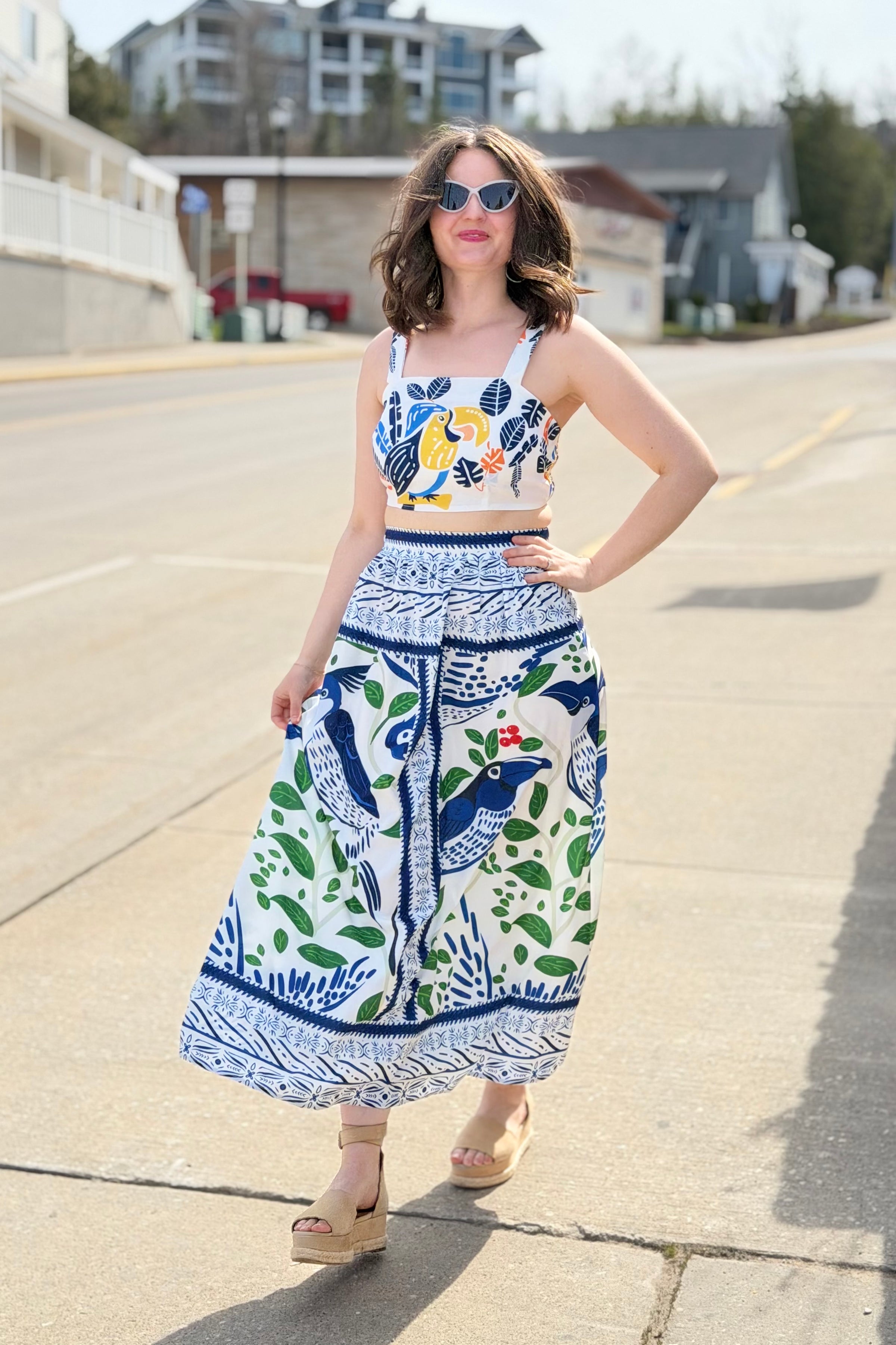 Colorful Boho Floral Skirt