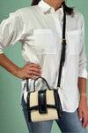 Evangeline Flapover Crossbody - Black