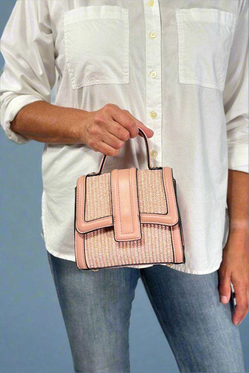 Evangeline Flapover Crossbody - Pink