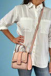 Evangeline Flapover Crossbody - Pink