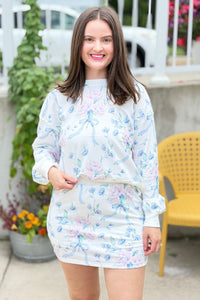 Floral Sweatshirt - White
