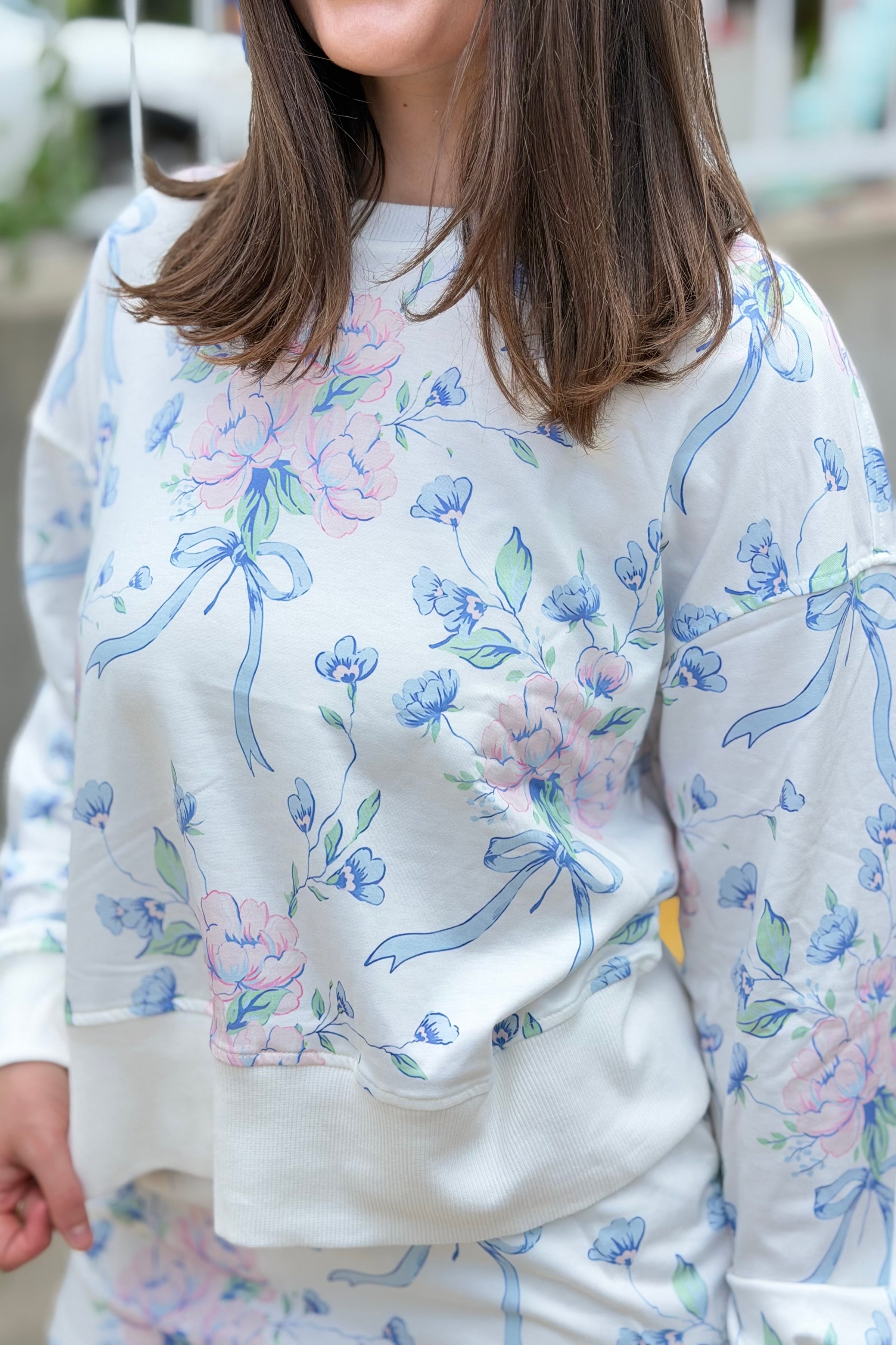 Floral Sweatshirt - White