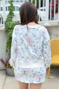 Floral Sweatshirt - White