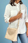 Stitch Detail Shoulder & Tote Set Bag - Beige