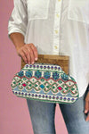 Celebration Beaded Clutch Bag Wooden Handle