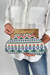 Celebration Beaded Clutch Bag Wooden Handle