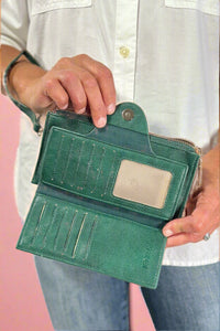 Kyla Snap Closure Wallet - Forest Green