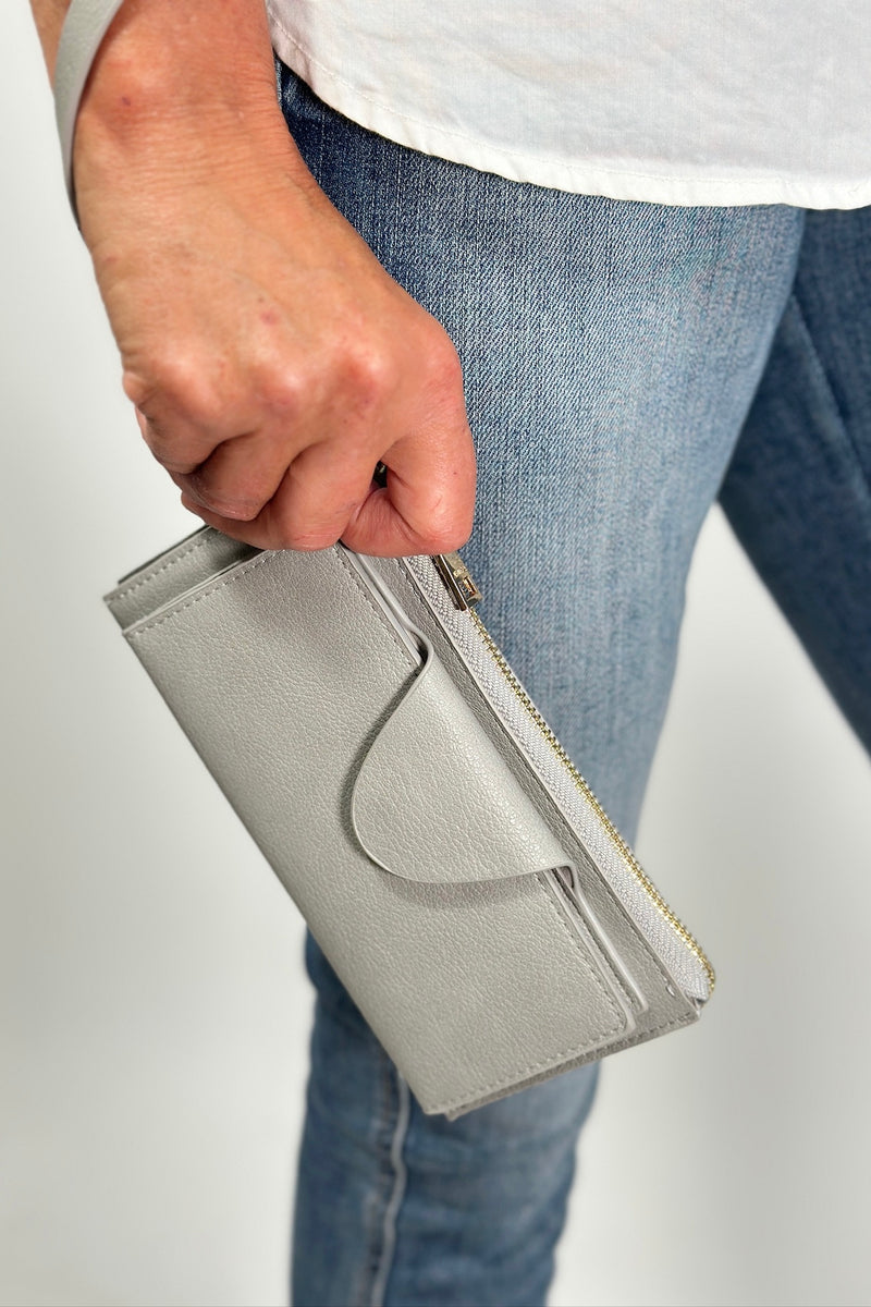 Kyla Snap Closure Wallet - Dusty Blue