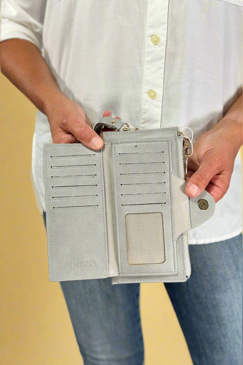 Kyla Snap Closure Wallet - Dusty Blue