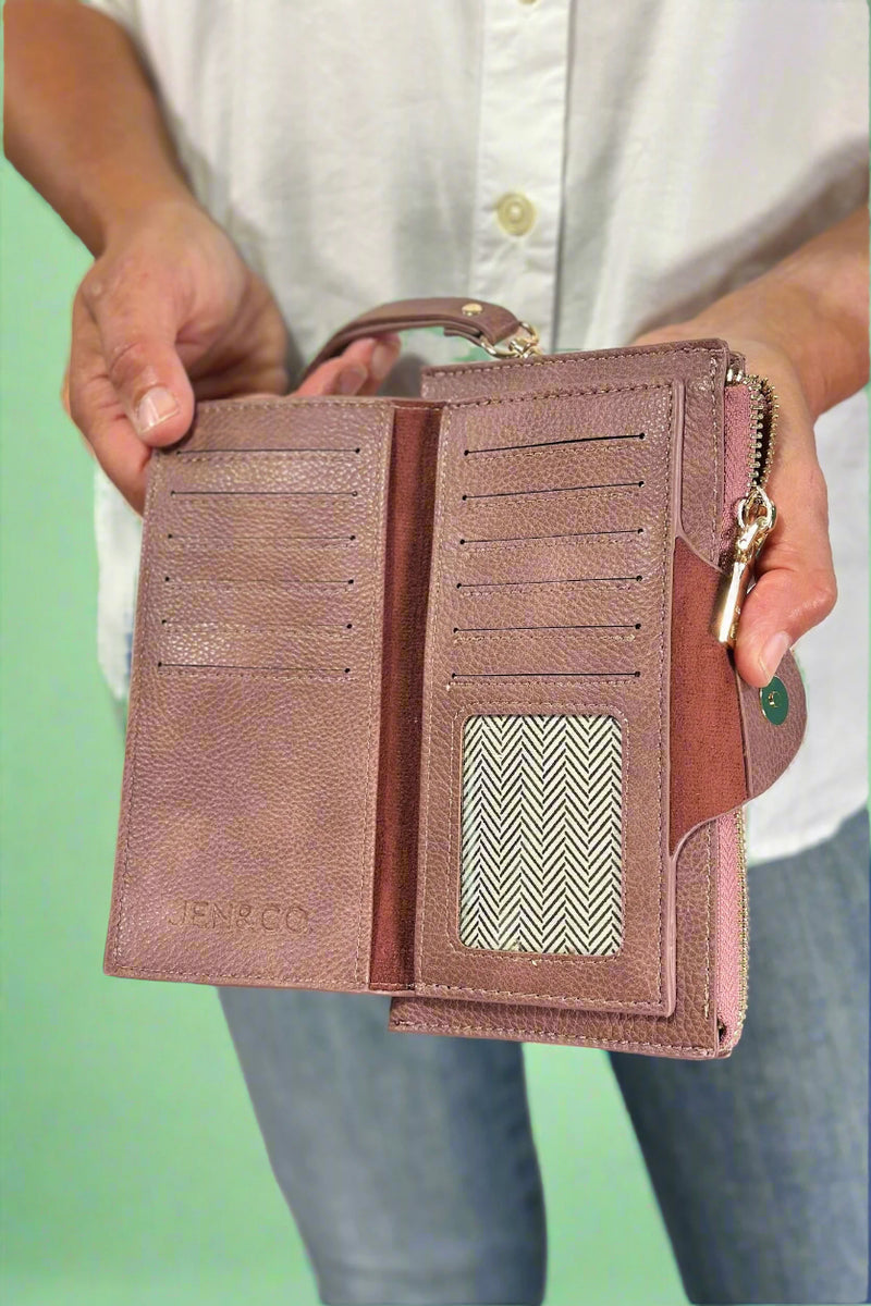 Kyla Snap Closure Wallet - Wine