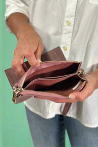 Kyla Snap Closure Wallet - Wine