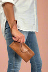 Kyla Snap Closure Wallet - Brown