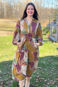Fall Inspo Ember Dress - Taupe
