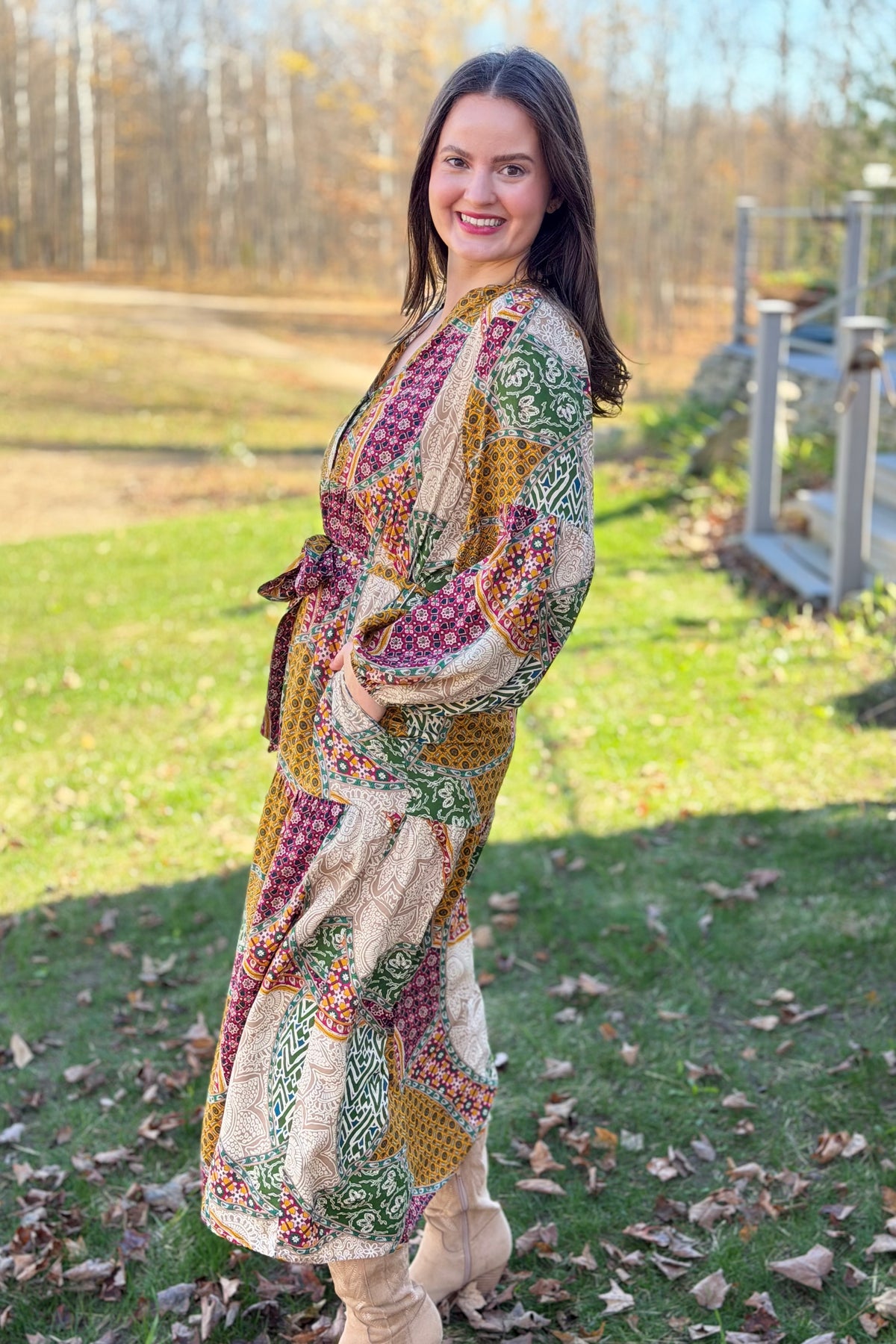 Fall Inspo Ember Dress - Taupe