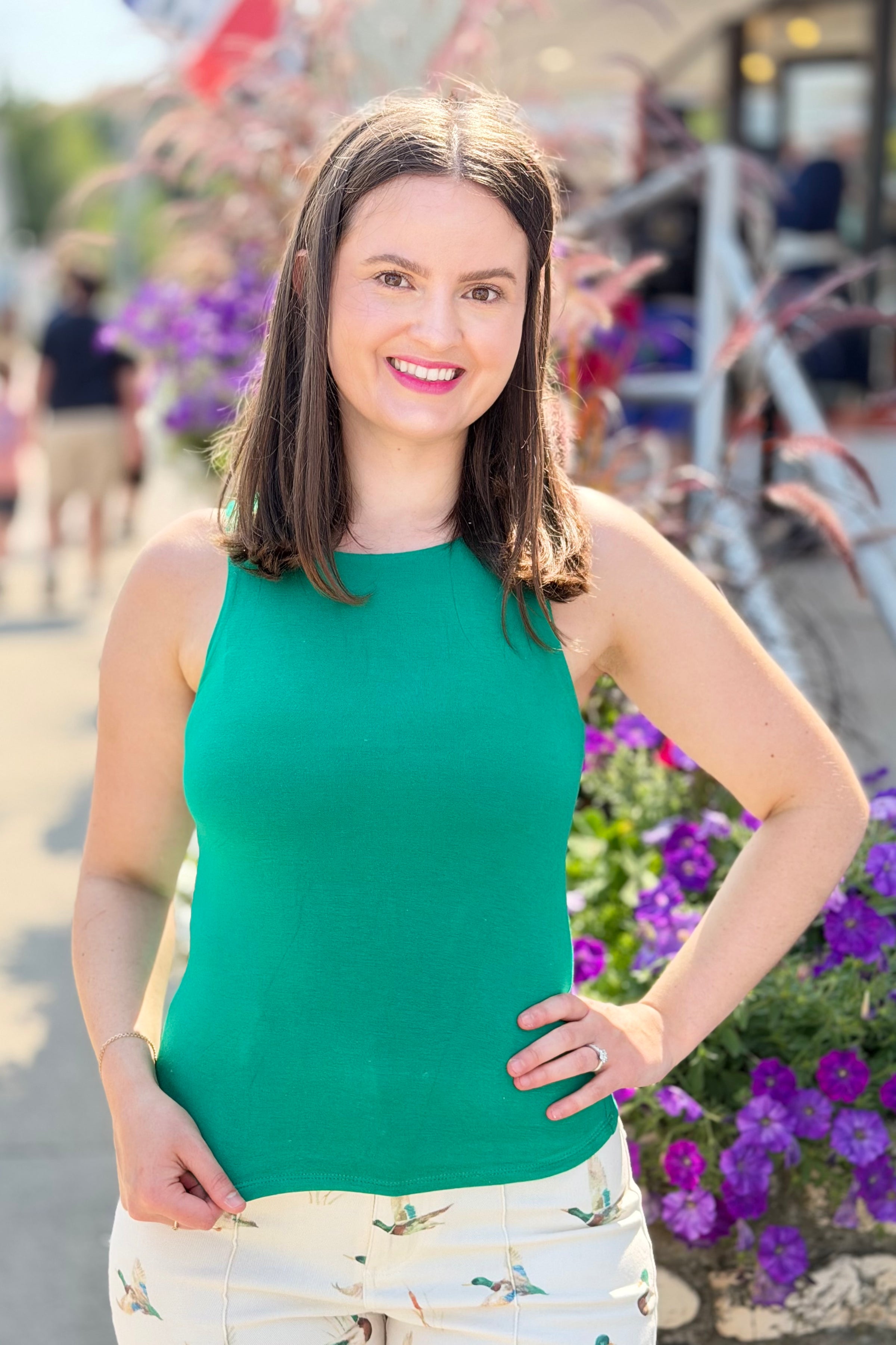 Double Layered Tank Top - Green