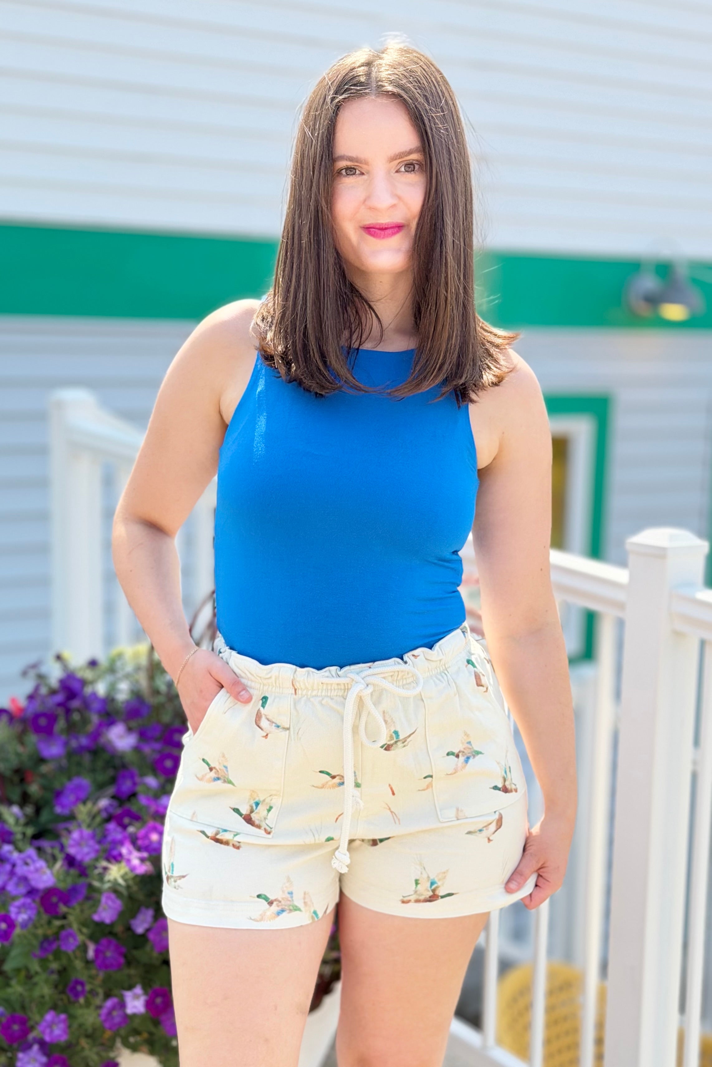 Double Layered Tank Top - Blue
