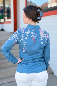 Printed Long Sleeve Loose Shirt