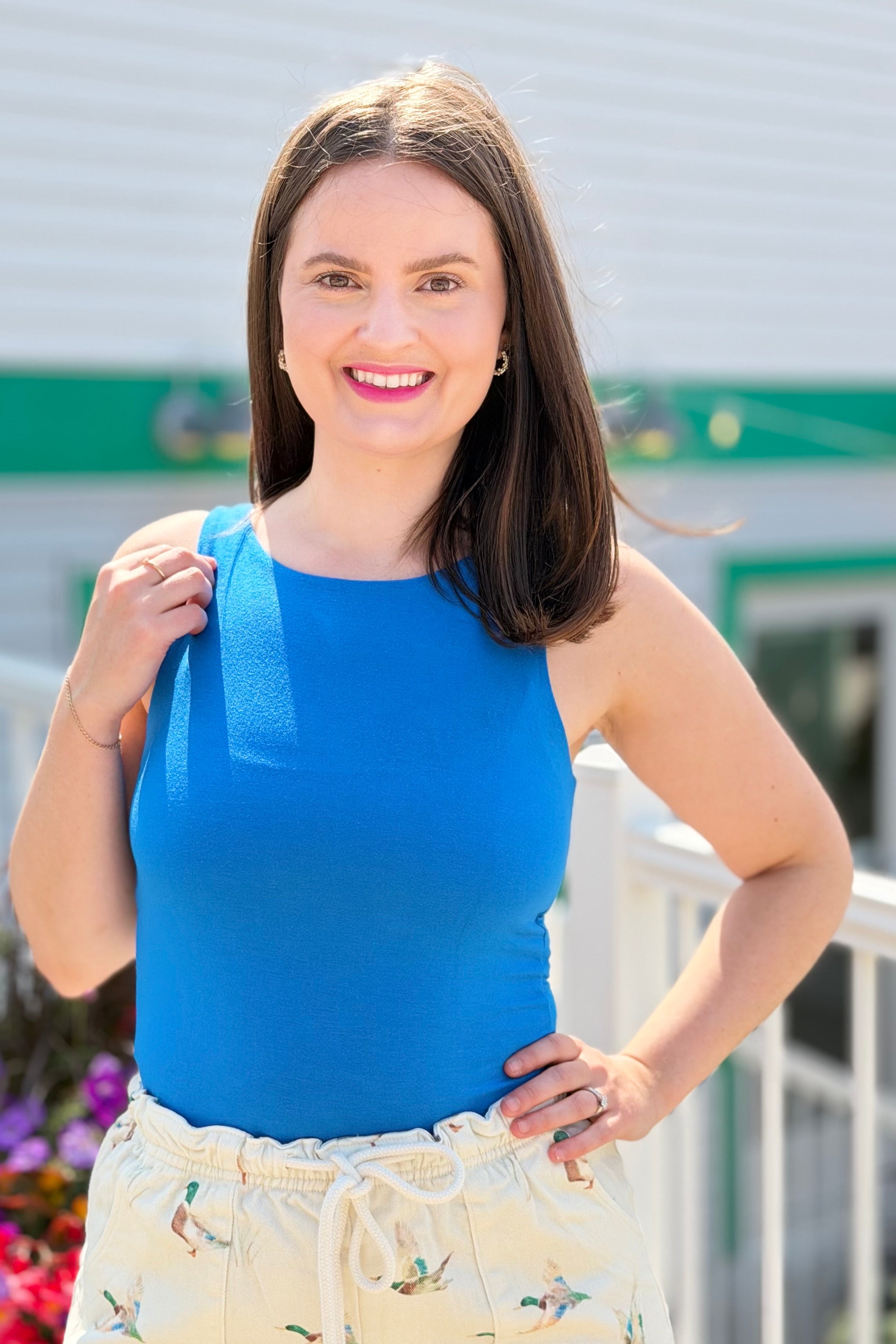 Double Layered Tank Top - Blue