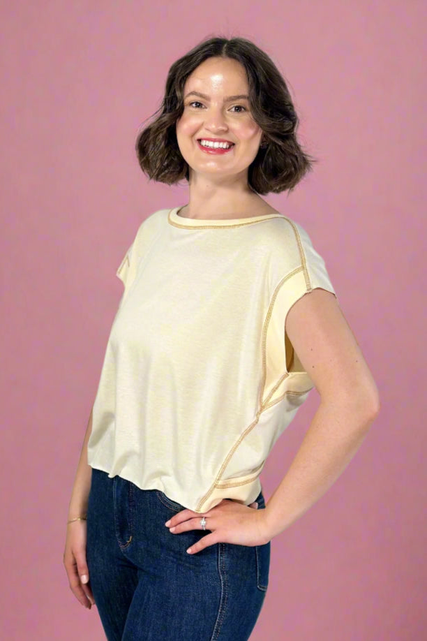 Beautiful Back Sports Yoga T-shirt - Apricot