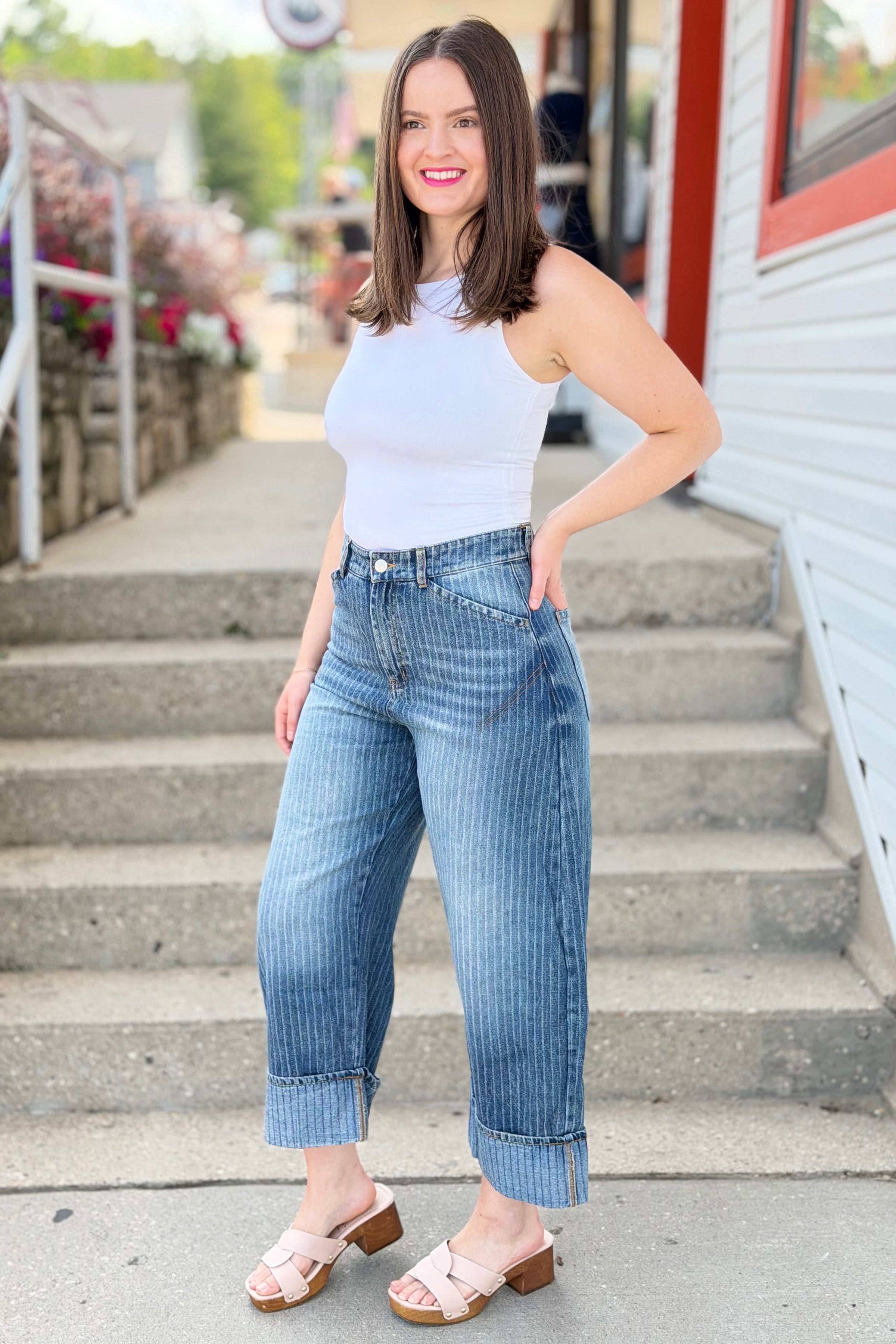 Double Layered Tank Top - White