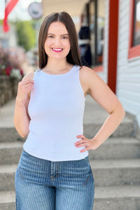 Double Layered Tank Top - White