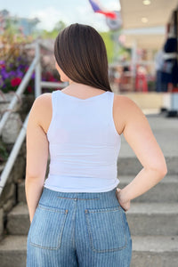 Double Layered Tank Top - White