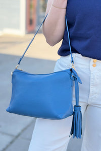 Purse Zippered Compartment - Blue