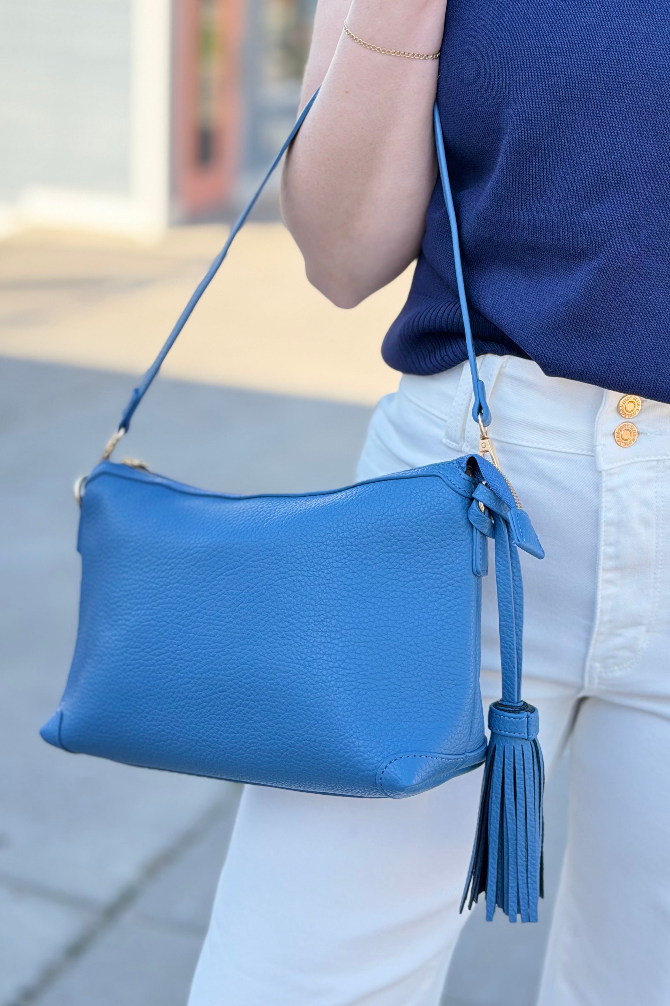 Purse Zippered Compartment - Blue