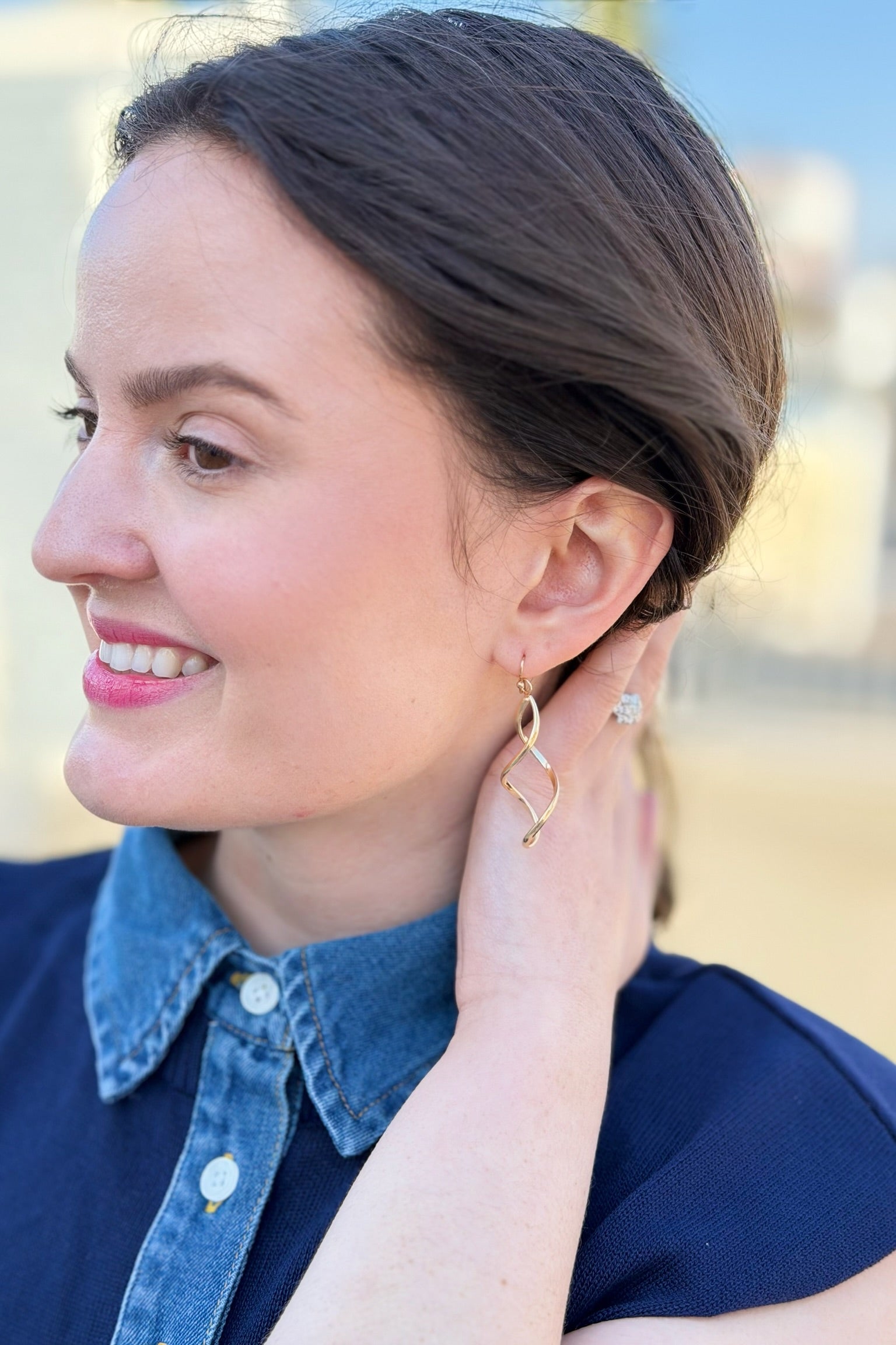 Modern Twist Infinity Gold Earrings