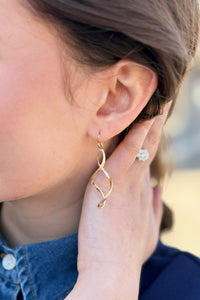 Modern Twist Infinity Gold Earrings