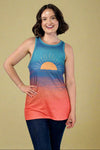 Colorful Sunrise Crewneck Tank Top