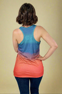 Colorful Sunrise Crewneck Tank Top