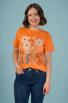 Botanical Floral Wildflower Tee - Orange