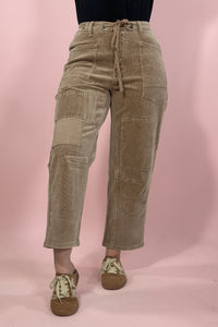 Washed Stretch Corduroy Pants - Khaki