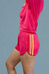 Rainbow Stripes Shorts - Fuchsia