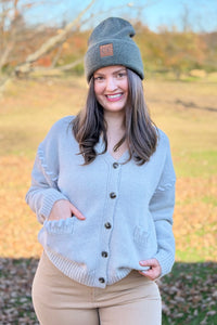 Stitch Detail Cardigan - Sand Beige