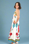 Bird Tropical Print Maxi Dress