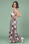 V-Neck Geometric Print Maxi Dress